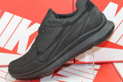 Nike - черные кроссовки кеды кросівки из натуральной кожи ( 15-22кожа)