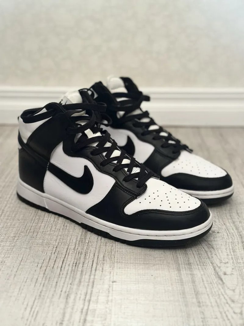 Nike Dunk High Retro шкіряні чоловічі кросівки — фото 2