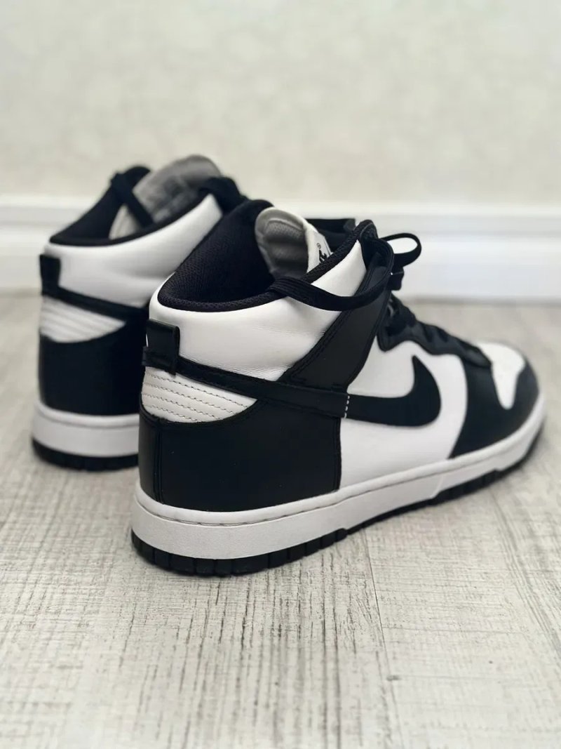 Nike Dunk High Retro шкіряні чоловічі кросівки — фото 3