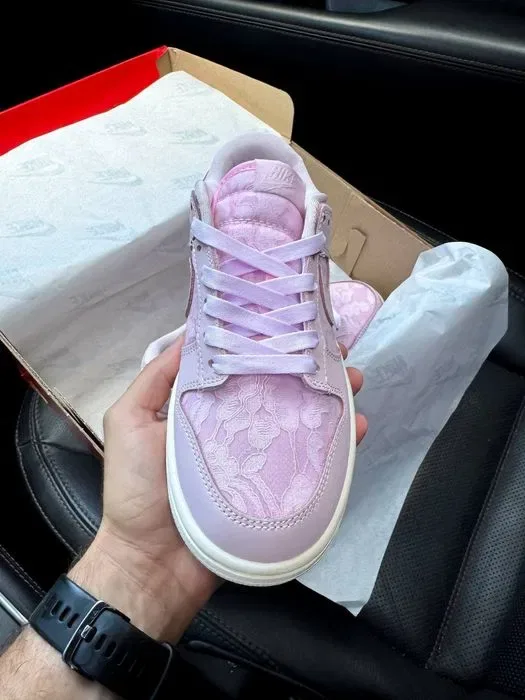 Nike Dunk Low Lace Pack Pink Regal трендові жіночі кросівки найк данк — фото 3