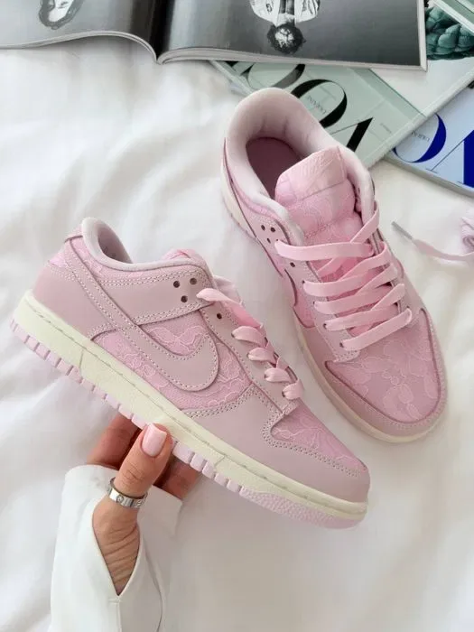 Nike Dunk Low Lace Pack Pink Regal жіночі кросівки найк данк рожеві — фото 4