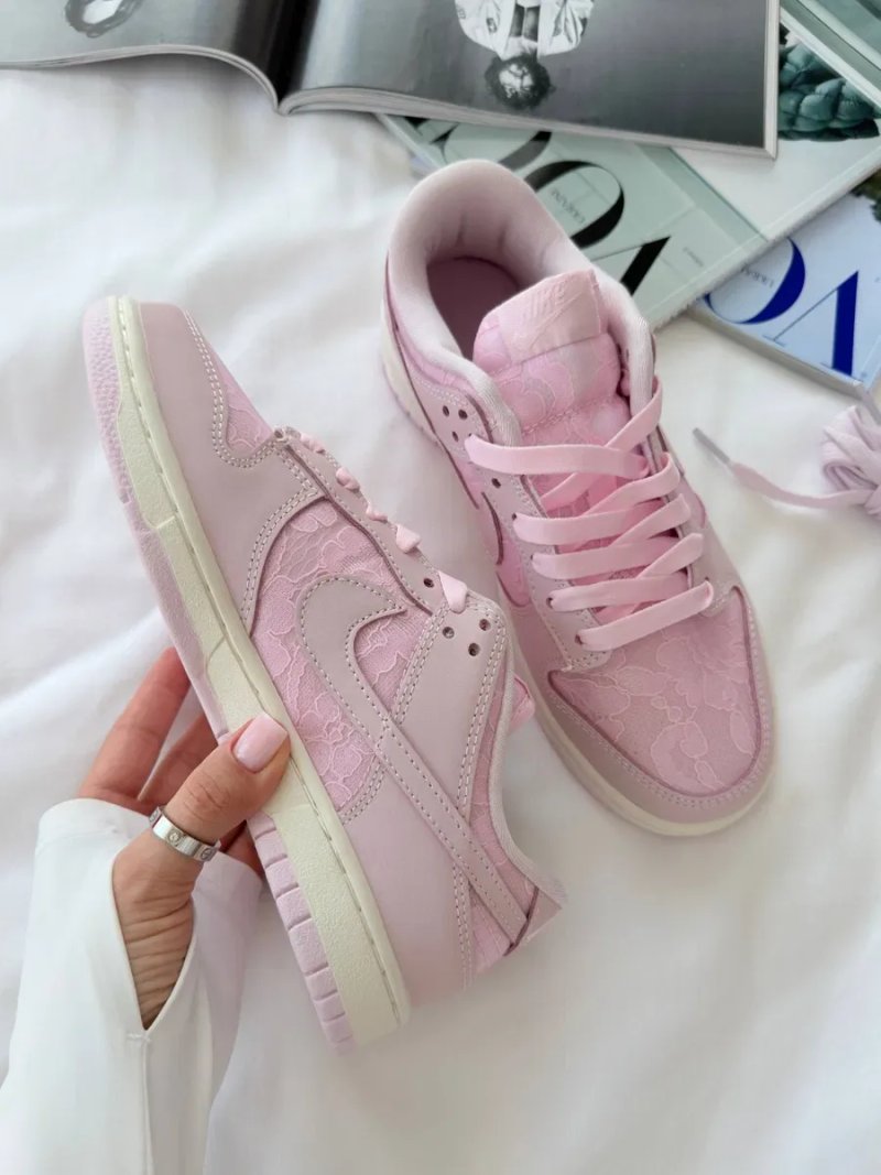 Nike Dunk Low Lace Pack Pink Regal жіночі кросівки найк данк рожеві — фото 7