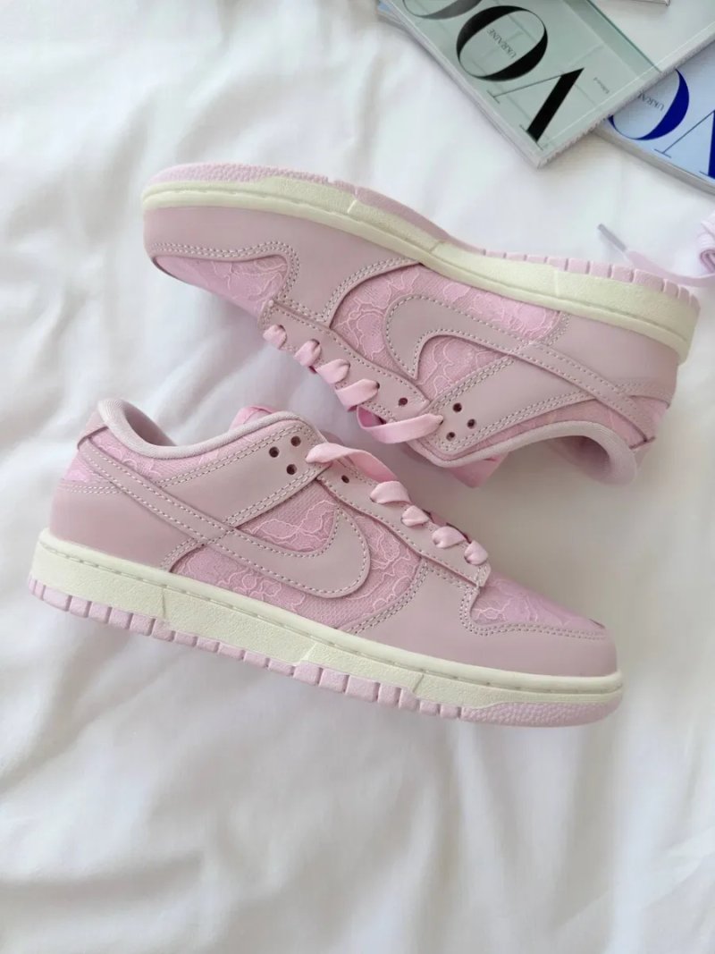 Nike Dunk Low Lace Pack Pink Regal жіночі кросівки найк данк рожеві — фото 8