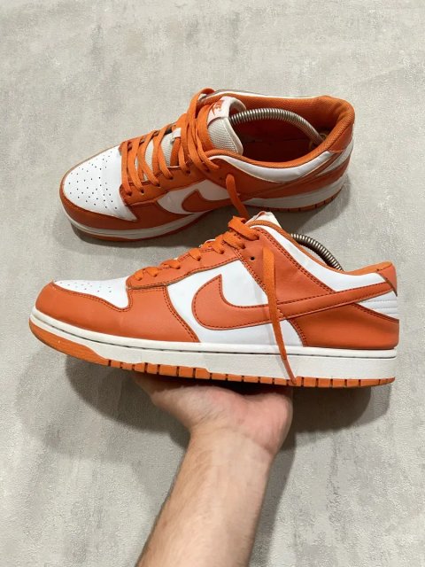 Nike dunk low SP Syracuse, white-orange, найк данк оранжево білі, біло оранжеві,найк данк
