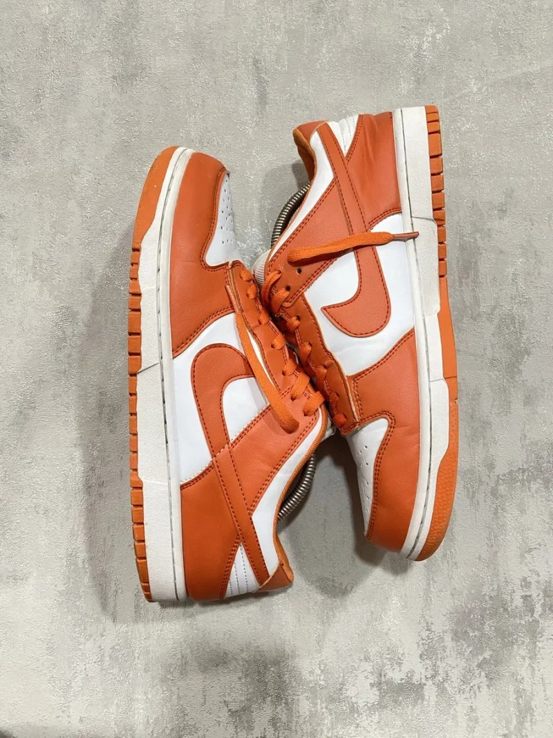 Nike dunk low SP Syracuse, white-orange, найк данк оранжево білі, біло оранжеві,найк данк — фото 2