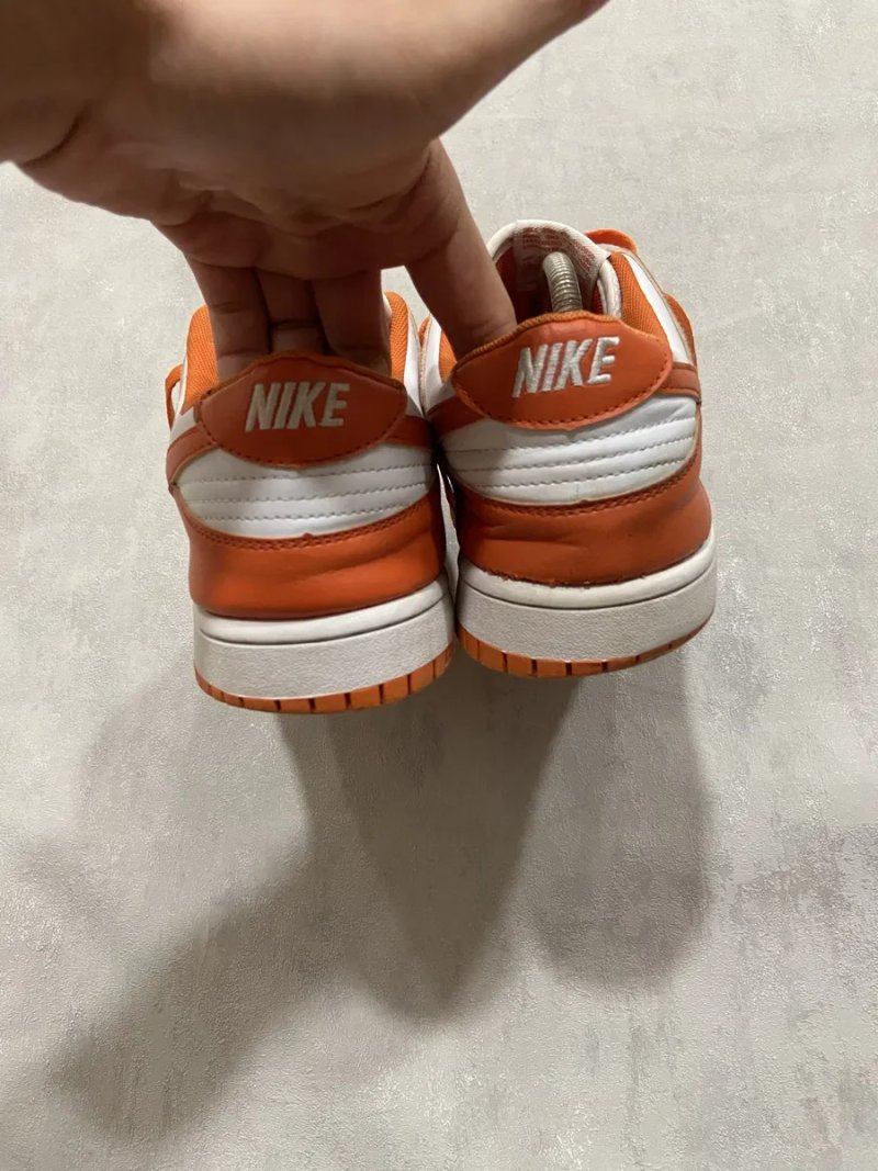 Nike dunk low SP Syracuse, white-orange, найк данк оранжево білі, біло оранжеві,найк данк — фото 5