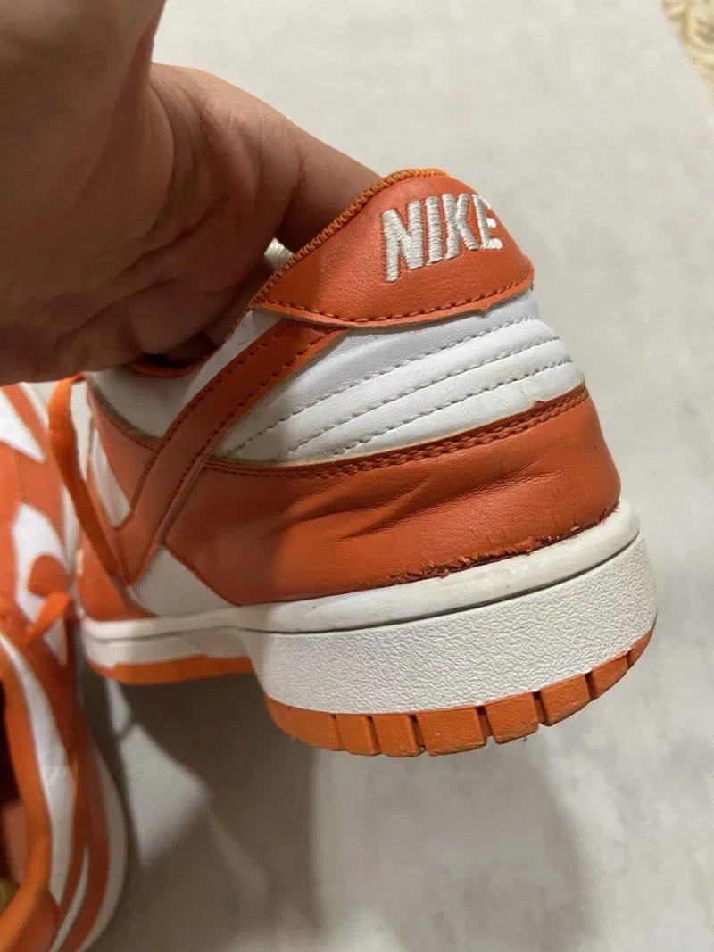 Nike dunk low SP Syracuse, white-orange, найк данк оранжево білі, біло оранжеві,найк данк — фото 6