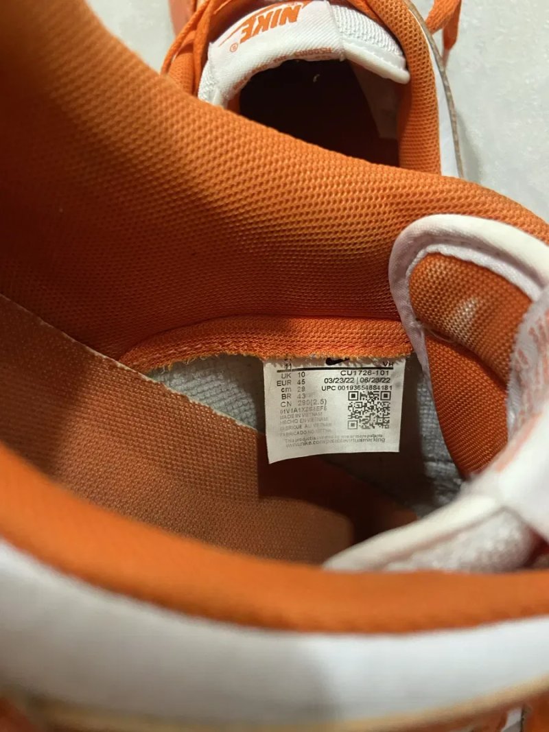 Nike dunk low SP Syracuse, white-orange, найк данк оранжево білі, біло оранжеві,найк данк — фото 7