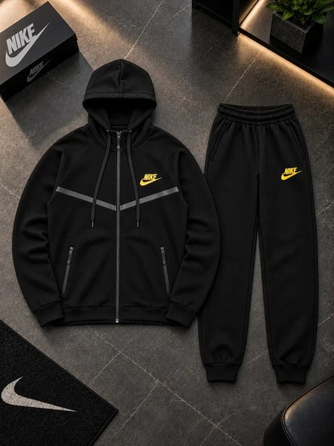 NIKE PREMIUM!Новий Чоловічий спортивний костюм Nike,брендовий осінній комплект чорний,сірий