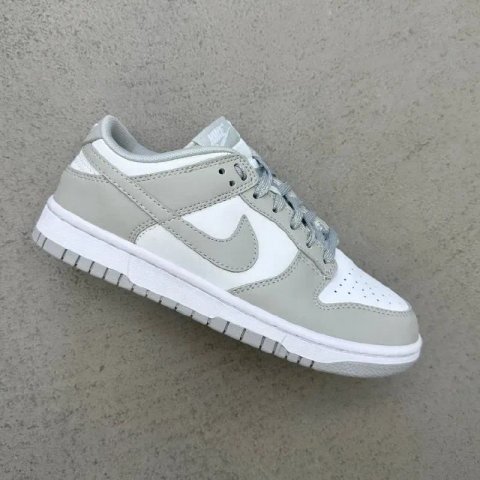 Nike SB Dunk Low Grey White кросівки найк данк сірі шкіряні