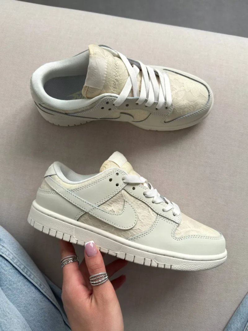 Nike sb dunk low lace pack regal beige трендові жіночі кросівки найк сб данк — фото 2