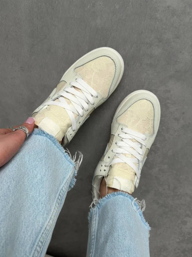 Nike sb dunk low lace pack regal beige трендові жіночі кросівки найк сб данк — фото 3
