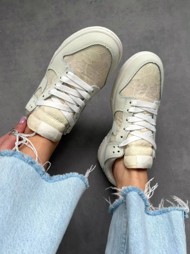 Nike sb dunk low lace pack regal beige трендові жіночі кросівки найк сб данк — фото 4