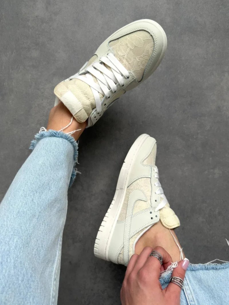 Nike sb dunk low lace pack regal beige трендові жіночі кросівки найк сб данк — фото 5