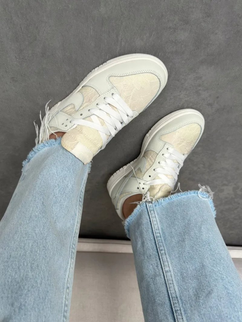 Nike sb dunk low lace pack regal beige трендові жіночі кросівки найк сб данк — фото 6