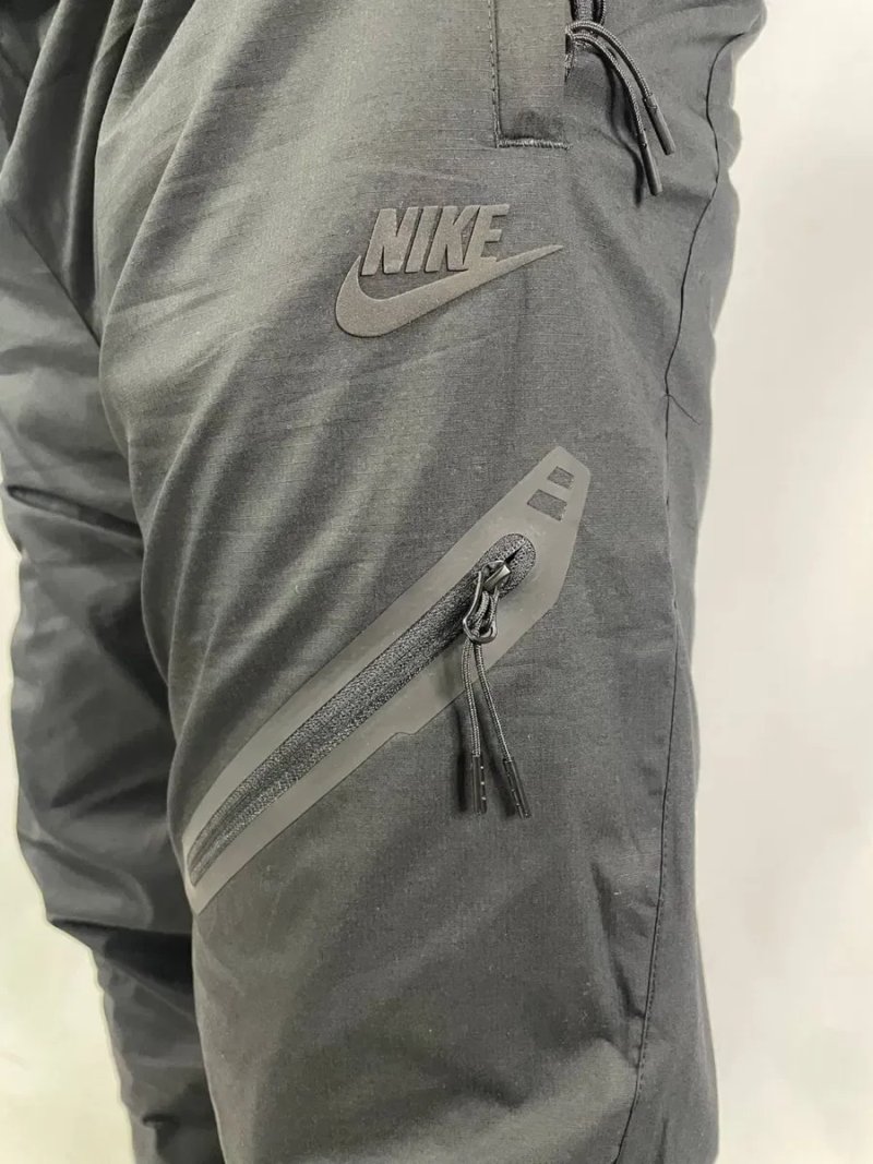 Nike штани чоловічі на флісі | Теплі чорні | Плащівка | M-3XL — фото 2