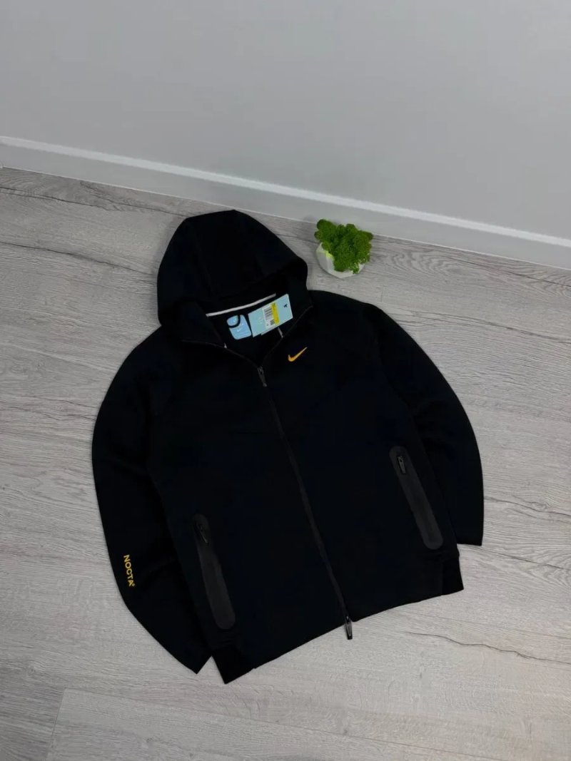 Nike Tech Fleece Nocta чоловіче худі на блискавці | Зіп худі найк теч фліс нокта чорна/фіолетова — фото 2