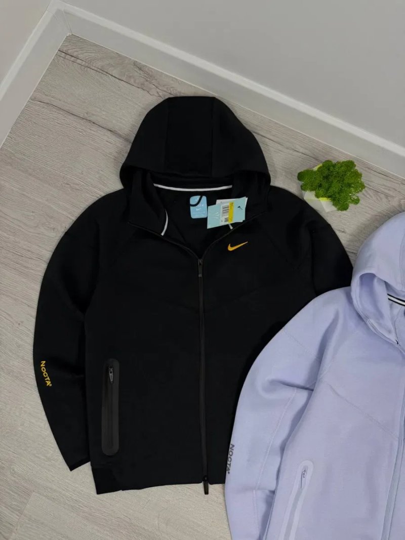 Nike Tech Fleece Nocta чоловіче худі на блискавці | Зіп худі найк теч фліс нокта чорна/фіолетова — фото 8