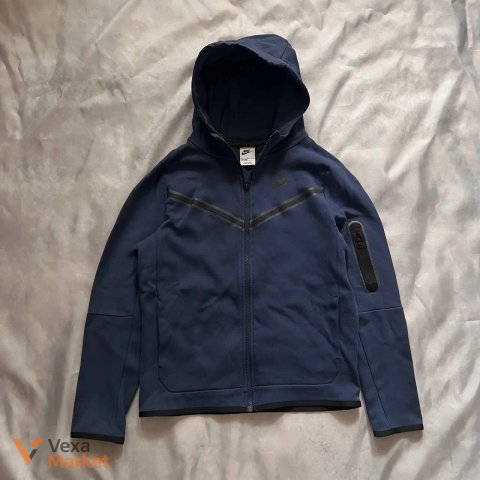Nike Tech Fleece синій худі розмір S