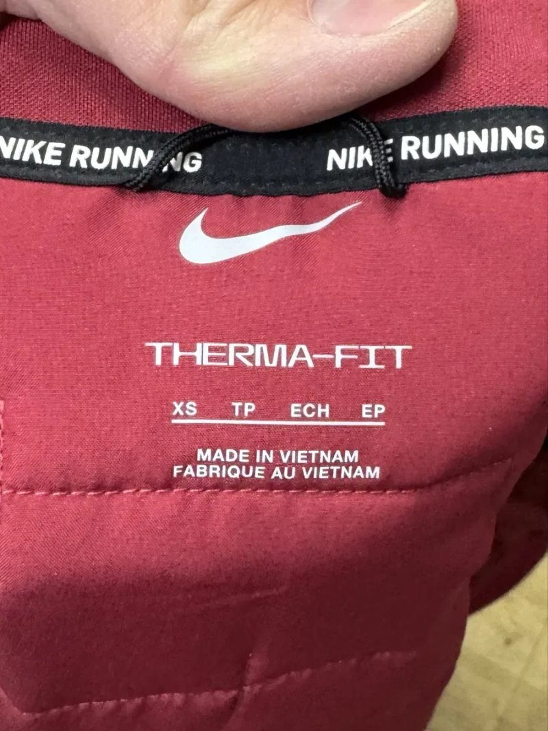 Nike Thermal-Fit кофта XS размер женская беговая темно-красная — фото 4