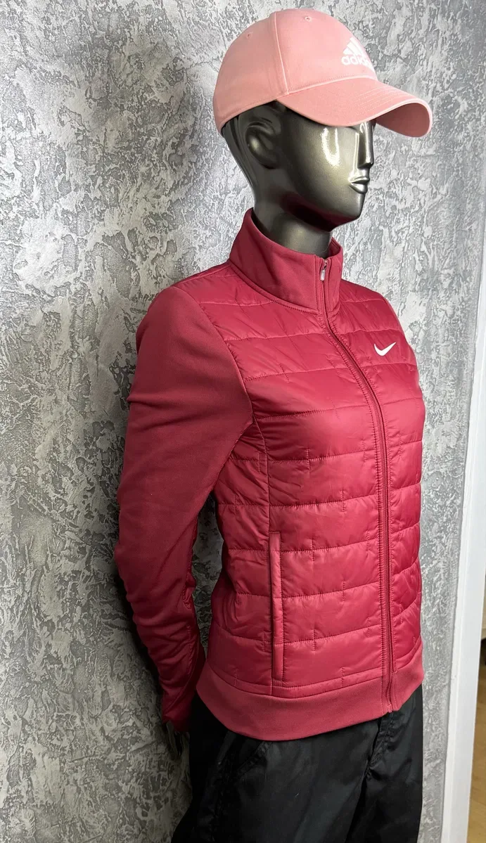 Nike Thermal-Fit кофта XS размер женская беговая темно-красная — фото 8
