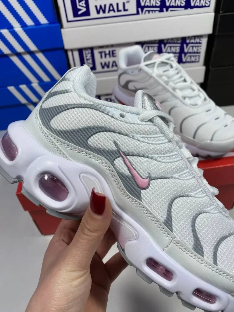 Nike TN Plus White Grey Pink / жіночі кросівки найк / Nike Air Max TN — фото 5
