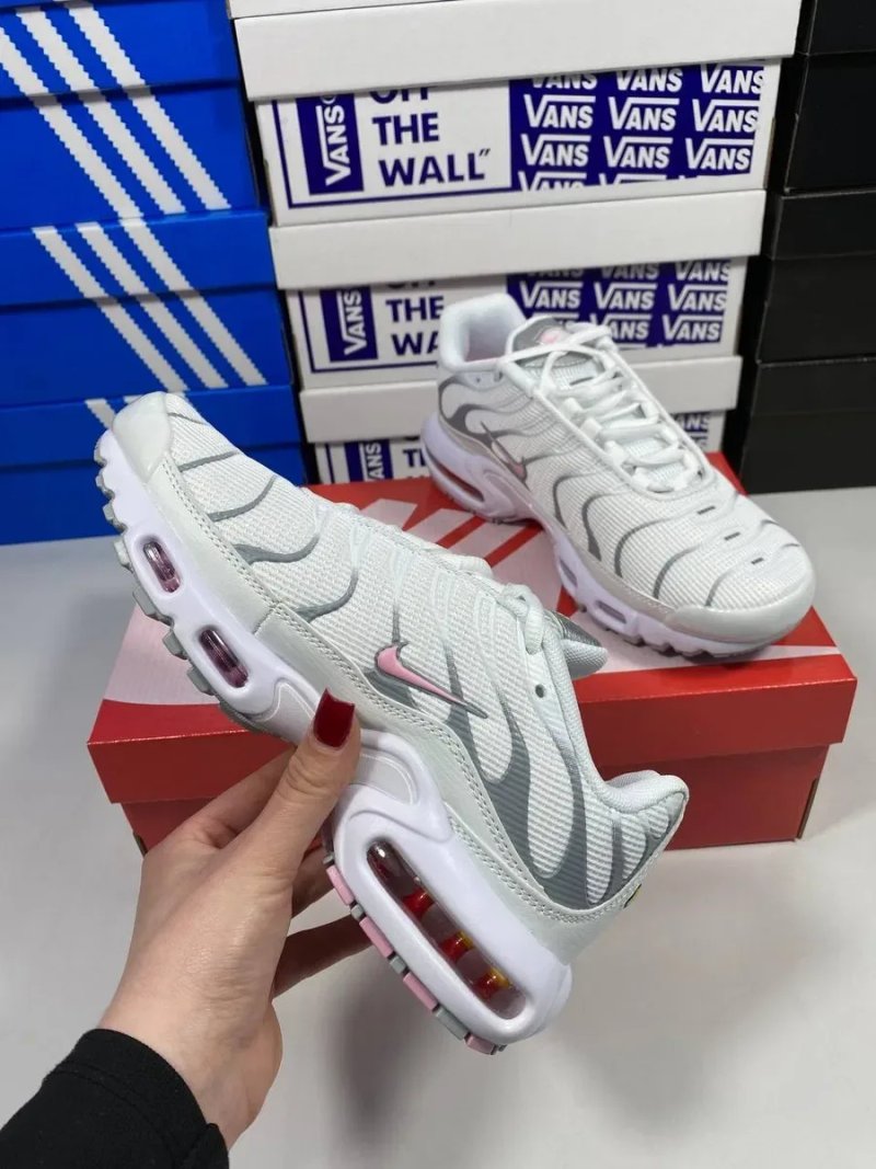 Nike TN Plus White Grey Pink / жіночі кросівки найк / Nike Air Max TN — фото 6