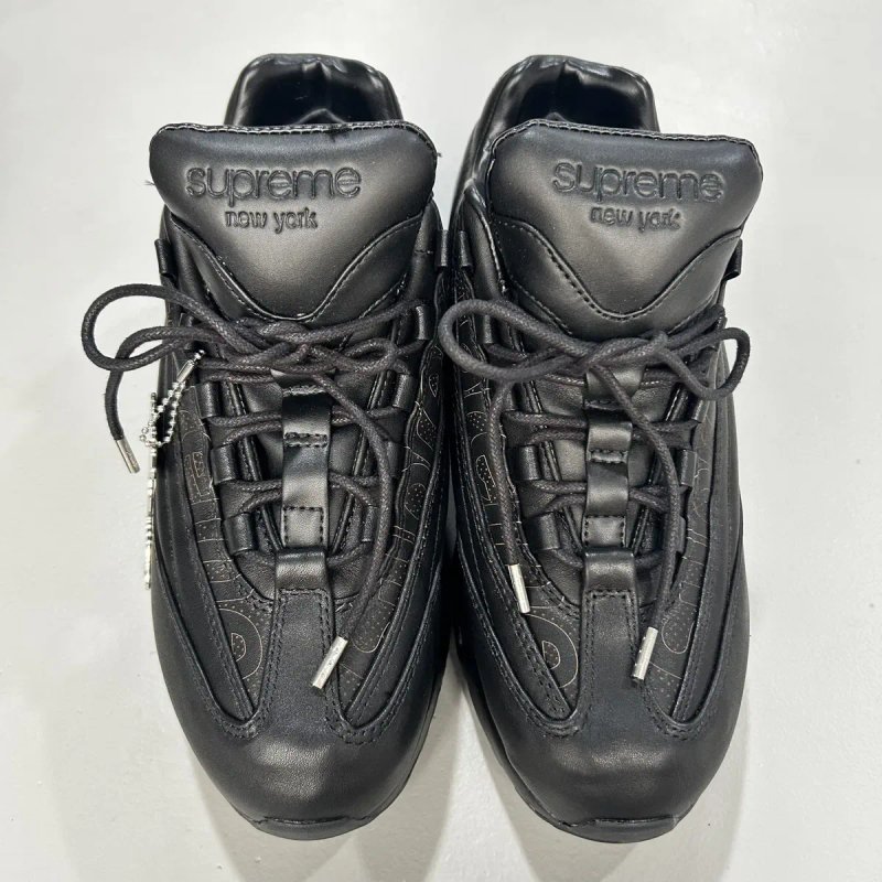 Nike x Supreme 95 air max leather lux найк суприм 95 аір макс чорні кросовки шкіра vetements balenciaga rick hedi dior ysl if6w9 number nine — фото 4