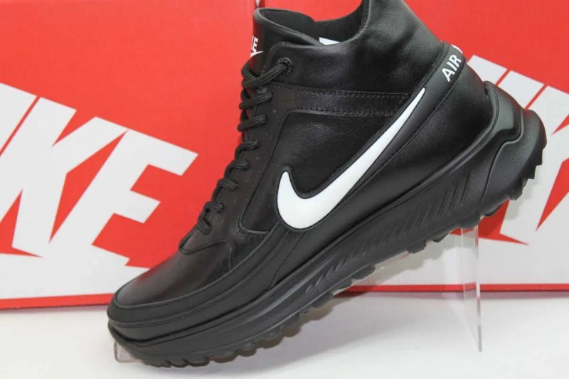Nike — зимові чорні кросівки - черевики кроссовки - ботинки на хутрі (19-5чербелмех) — фото 2