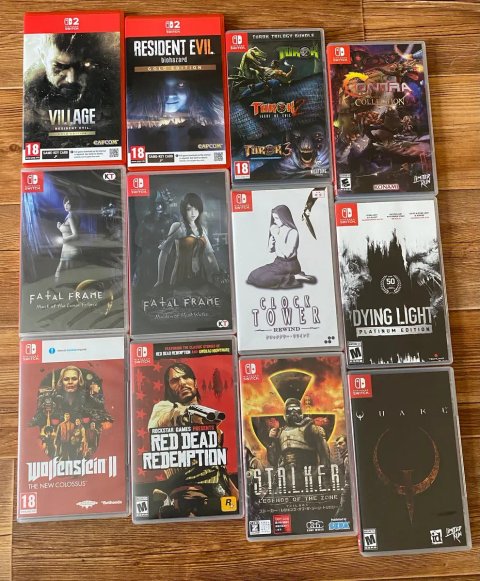 Nintendo Switch: The Legend of Zelda, Super Mario Odyssey Metroid Prime Animal Crossing Resident Evil Witcher Fatal Frame, Wolfenstein Stalker