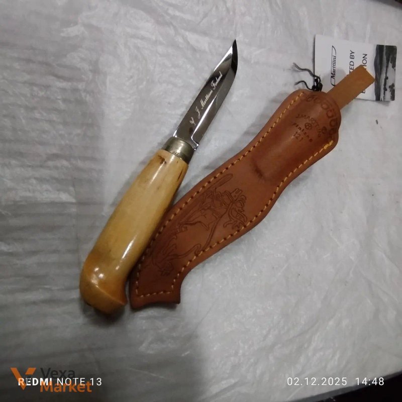 Ніж Martini lynx knife 121 з нержавіючої сталі, руків'я з карельської берези — фото 2