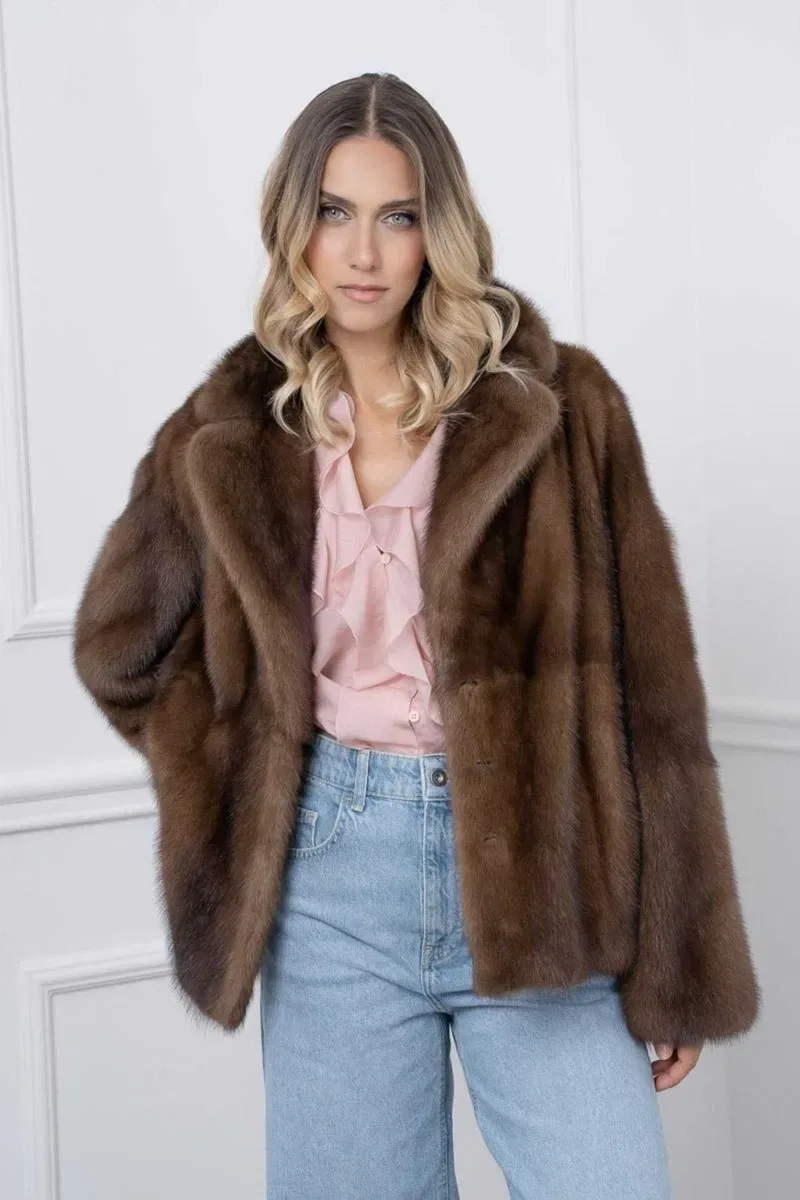 Норковая Шуба Италия Шикарная модель Saga Furs новая коллекция — фото 2