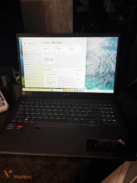 Ноутбук Acer Aspire 5 15 AMD Ryzen 5 7530U 16GB RAM 512GB SSD Windows 11 Pro