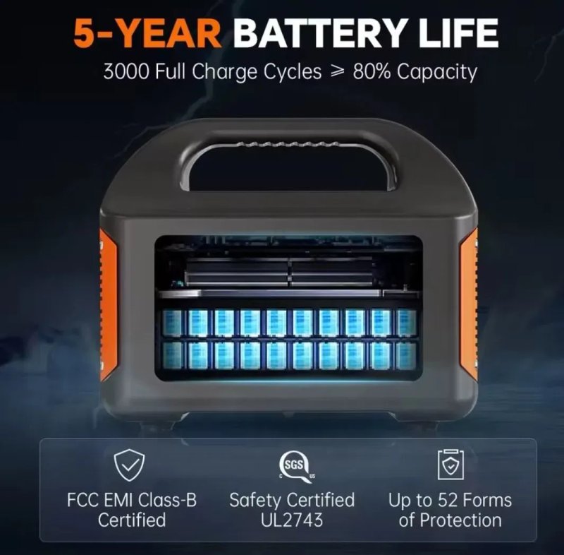 Нова електростанція 500W, велика ємність 461Wh / з ДБЖ(UPS)/ LiFePO4 — фото 5