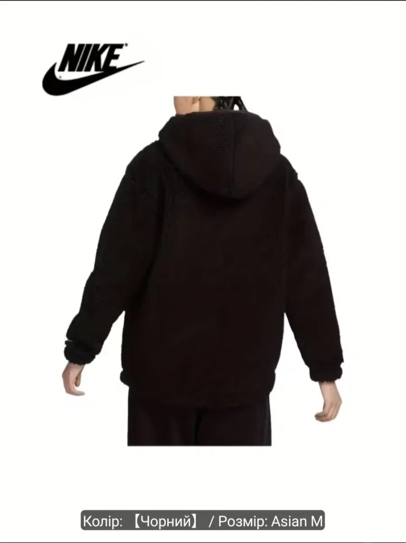 Нова Куртка NIKE оригінал (тедді/шерпа) осінь/зима EU38/M/46 — фото 3