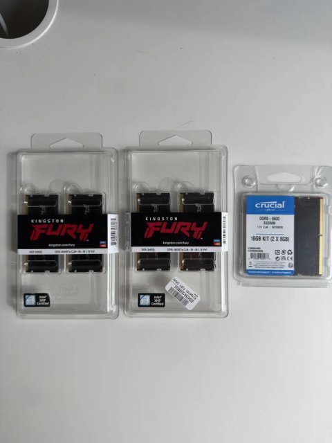 Нова оперативна пам'ять DDR5 16GB (2x8GB) Kingston Fury SO-DIMM / Crucial