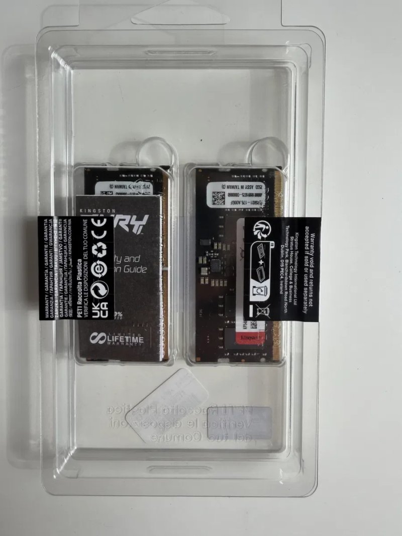 Нова оперативна пам'ять DDR5 16GB (2x8GB) Kingston Fury SO-DIMM / Crucial — фото 3