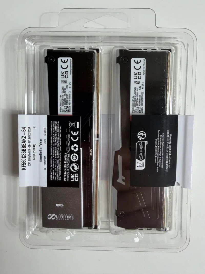 Нова оперативна пам'ять Kingston FURY Beast RGB DDR5 64GB 6000MHz (Black / White) — фото 2