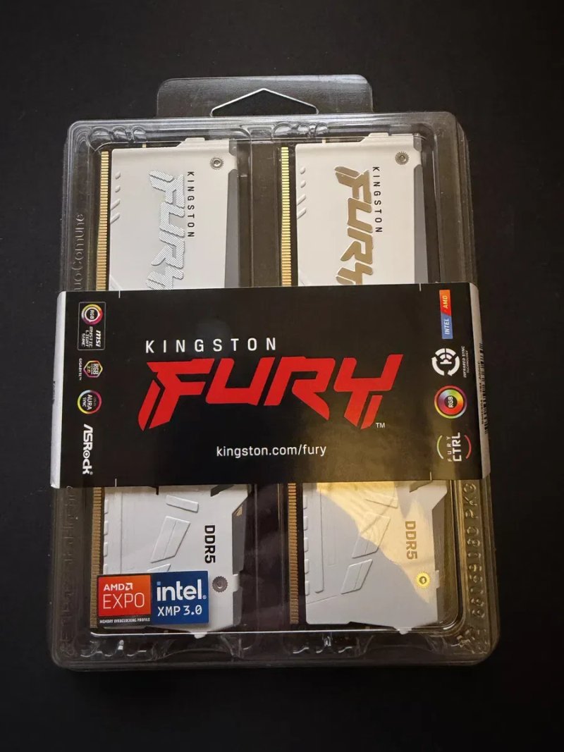 Нова оперативна пам'ять Kingston FURY Beast RGB DDR5 64GB 6000MHz (Black / White) — фото 3
