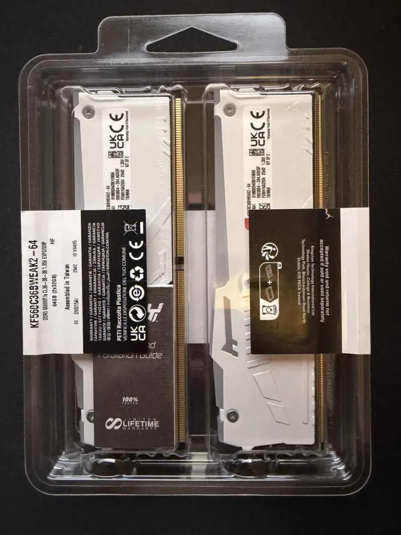 Нова оперативна пам'ять Kingston FURY Beast RGB DDR5 64GB 6000MHz (Black / White) — фото 4
