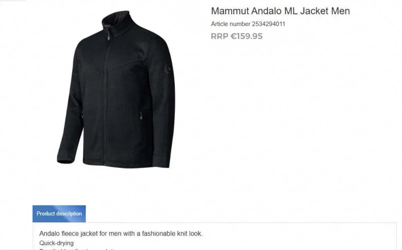 Нова оригінал Mammut Andalo ML кофта — фото 7