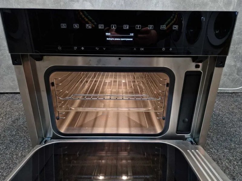 Нова Пароварка + НВЧ мікрохвильовка Miele DGM 7440 CleanSteel 2022 рік — фото 6
