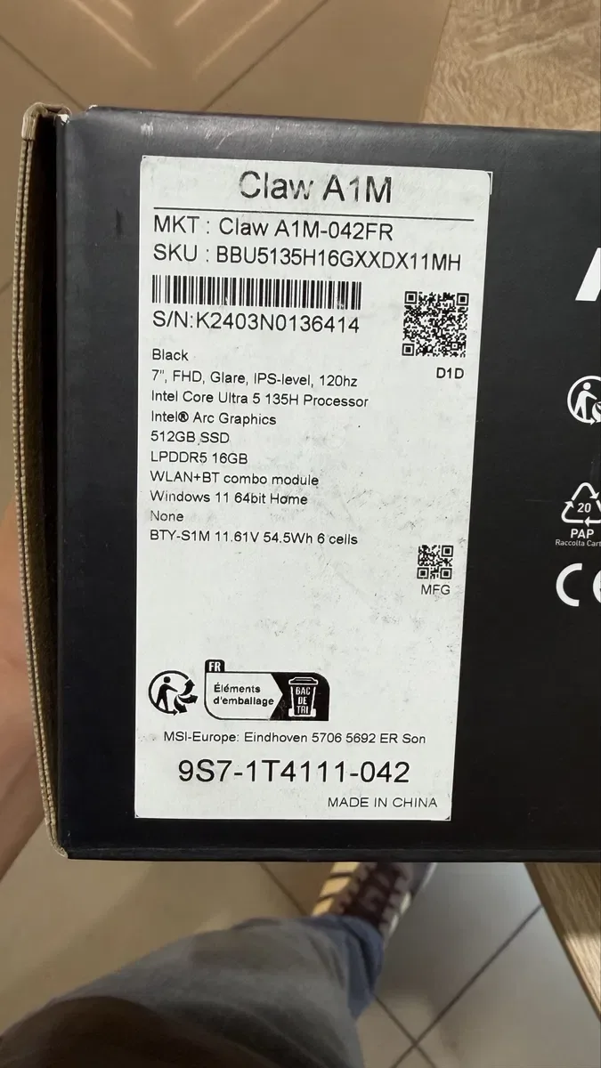 Нова Портативна ігрова приставка MSI Claw A1M 512 GB — фото 3