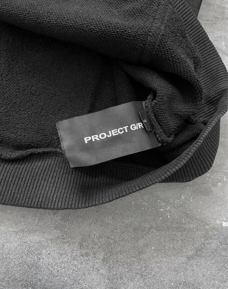 Нова зіп худі Project G/R Grailz / Protocol index темно сірого / чорного кольору — фото 7