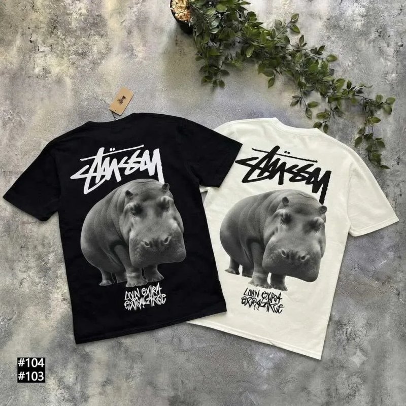 Новая футболка Stussy — Basic — Чорна / Біла — Стусси Базовая — ХС С М Л ХЛ — фото 3