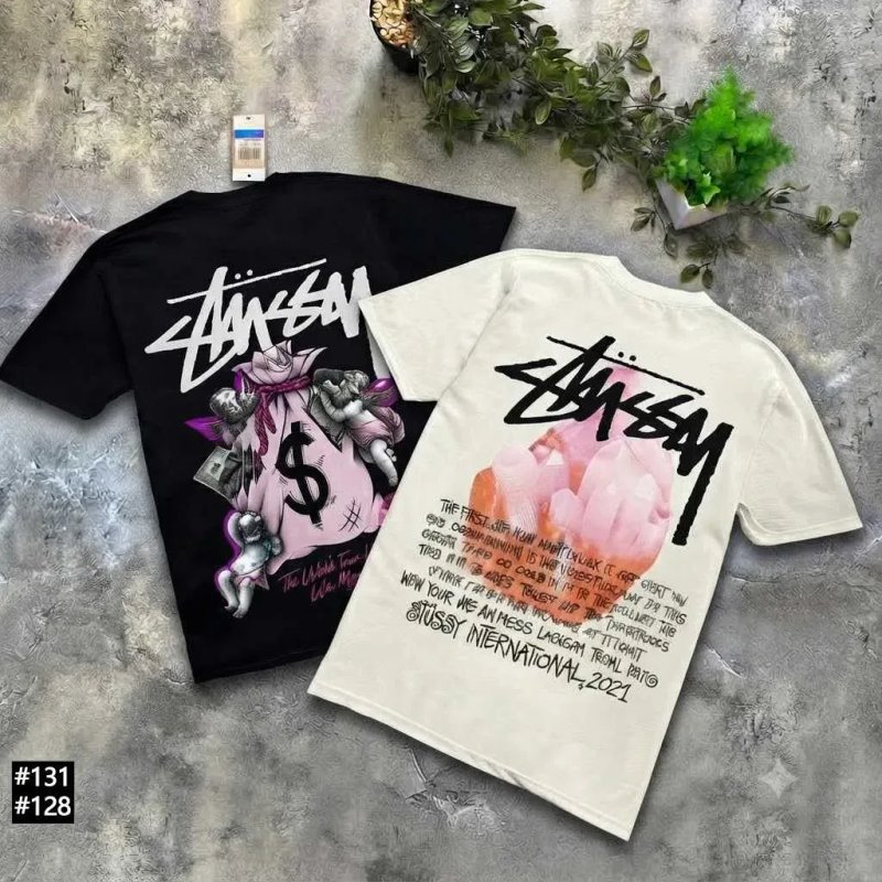 Новая футболка Stussy — Basic — Чорна / Біла — Стусси Базовая — ХС С М Л ХЛ — фото 6