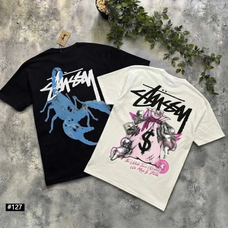 Новая футболка Stussy — Basic — Чорна / Біла — Стусси Базовая — ХС С М Л ХЛ — фото 8