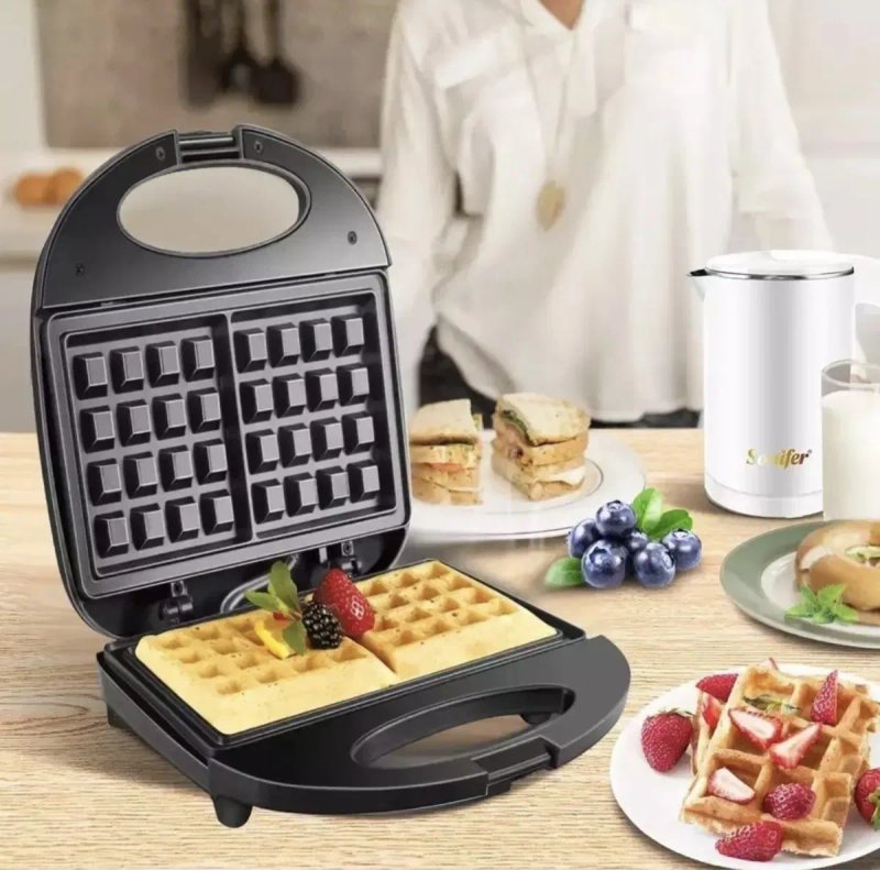Новая вафельница Domotec MS 7705 бельгийские вафли 1000 Вт вафельниця — фото 8