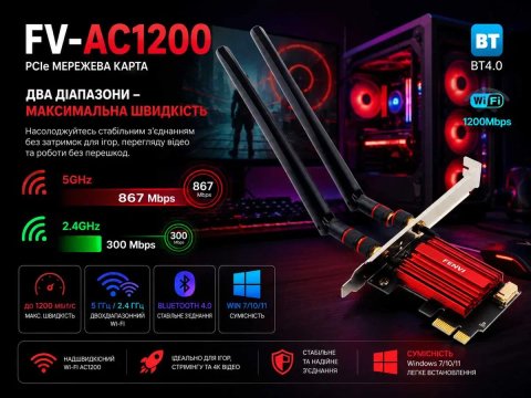 Нові адаптери Wi-Fi 5 та Wi-Fi 6 (2.4GHz / 5GHz) + Bluetooth (PCI-E та USB)