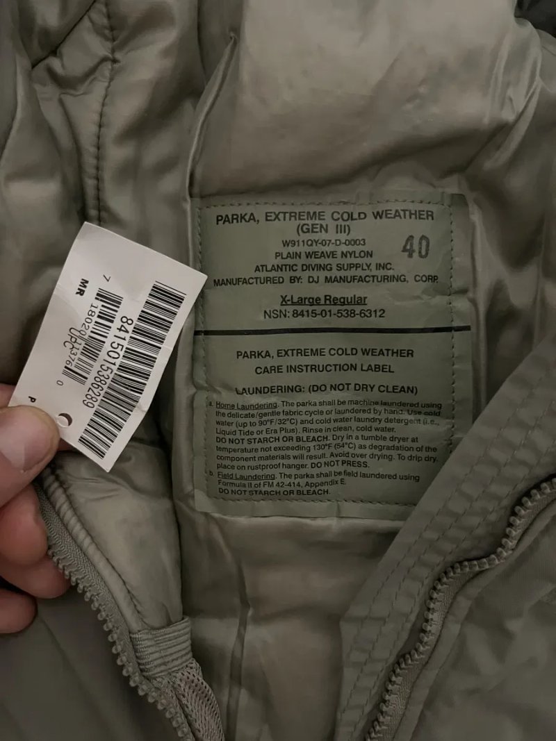Нові Американські зимові куртки  армії США ECWCS GEN III (7 lvl) XL — фото 2